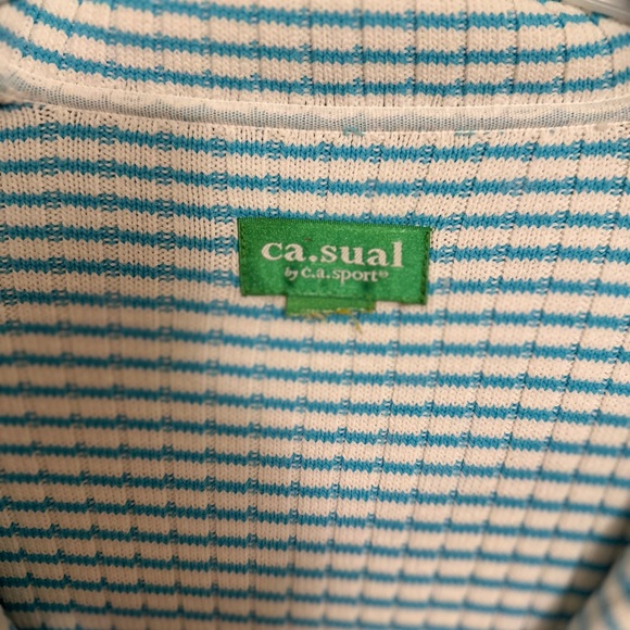 C A Sport Casual Blue And White  Cardigan - Picture 9 of 11